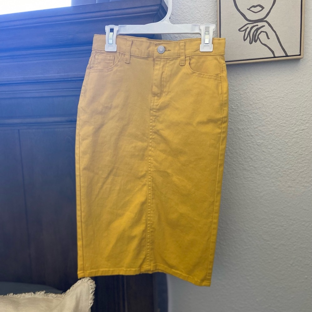 Yellow Rockids jean skirt